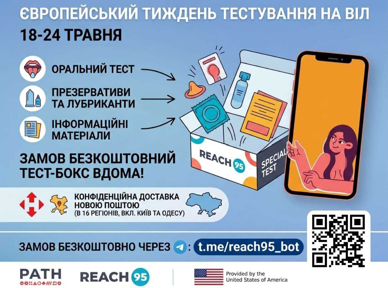 18–24 травня — Європейський тиждень тестування на ВІЛ 18–24 травня — Європейський тиждень тестування на ВІЛ