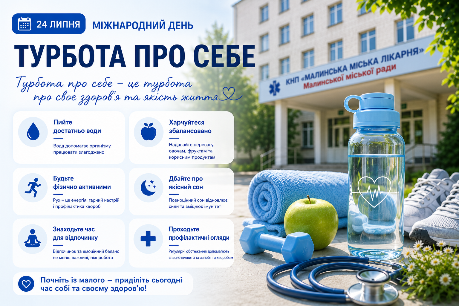 24 липня – Міжнародний день піклування про себе